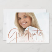 Trendy Script Overlay | Twee foto-Afstuderen Aankondiging (Voorkant)