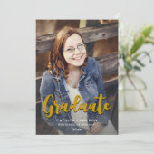 Trendy Script Overlay | Twee foto-Afstuderen Annou Aankondiging (Staand voorkant)