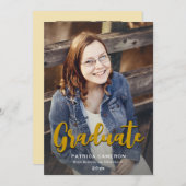 Trendy Script Overlay | Twee foto-Afstuderen Annou Aankondiging (Voorkant / Achterkant)