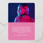 Trendy Script Overlay | Twee foto-Afstuderen Gold Folie Uitnodiging (Achterkant)