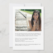 Trendy Script Overlay Two Photo Afstuderen Announ Aankondiging (Achterkant)