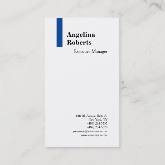 Trendy script professionele platte minimalist visitekaartje (Voorkant)