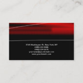 Trendy Script Red Black Pattern Visitekaartje (Achterkant)