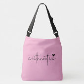 Trendy Script Roze Crossbody Tas (Voorkant)
