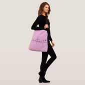 Trendy Script Roze Crossbody Tas (Op model)