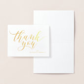 Trendy Script Typografie "Dank u" Folie Kaarten (Display)