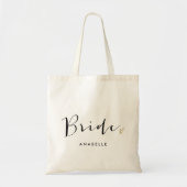 Trendy Script Typography "Bride" Tote Bag (Voorkant)