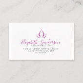 Trendy Script Viva Magenta QR CODE Visitekaartje (Voorkant)