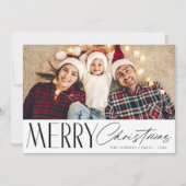 trendy script vrolijk kerstkaart (Voorkant)