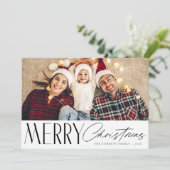 trendy script vrolijk kerstkaart (Staand voorkant)