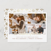 Trendy script wonderen van zijn liefde kerstfoto feestdagenkaart (Voorkant / Achterkant)