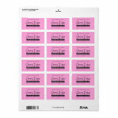 Trendy Script Zwart & Roze Skincare Jar Rectangle Etiket (Full Sheet)