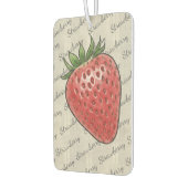 Trendy scriptpatroon Natuurlijk hout Aardbei Chic Luchtverfrisser (Links)