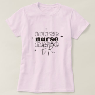 Trendy SE-verpleegster golvende typografie & scrip T-shirt