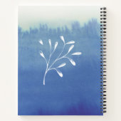 Trendy Seafoam Blue Ombre Waterverf Journal Notitieboek (Achterkant)
