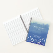 Trendy Seafoam Blue Ombre Waterverf Journal Notitieboek (Binnen)