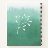 Trendy Seafoam Green Ombre Waterverf Journal Notitieboek (Achterkant)