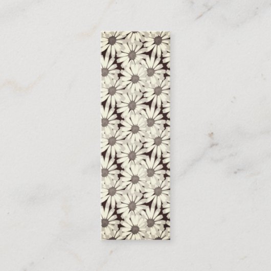 Trendy Seamless Floral Black en white Contactkaartje (Voorkant)