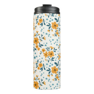 Trendy seamless vintage floral pattern. Endless of Thermosbeker