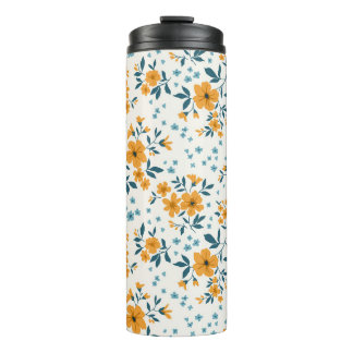 Trendy seamless vintage floral pattern. Endless of Thermosbeker