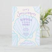 Trendy Seashell Birthday Kaart (Staand voorkant)