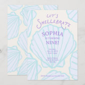 Trendy Seashell Birthday Kaart (Voorkant / Achterkant)