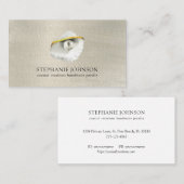 Trendy Seashell Iridescent Pearl Waterverf Visitekaartje (Voorkant / Achterkant)