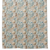 Trendy Seaside Curtain Pastel Maritime Bath Look Douchegordijn (Voorkant)
