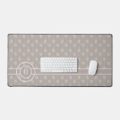 Trendy Seed Pod Patroon Monogram A Bureaumat (Keyboard & Muis)