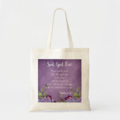 Trendy Seek God First Tote Bag (Voorkant)