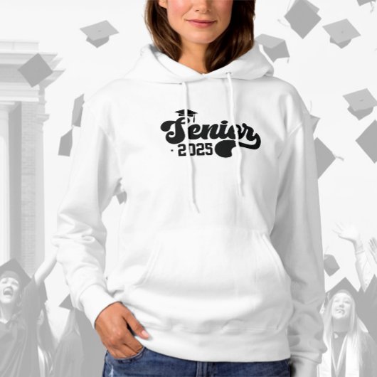 Trendy Senior 2025 Retro Hoodie