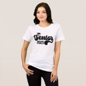 Trendy Senior 2025 Retro Tri-Blend Shirt (Voorkant volledig)