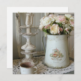 Trendy Shabby Chic fotografie Witte jam bloemen