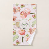 Trendy Shabby Chic Peonies and Macarons Set Bad Handdoek (Handdoek)