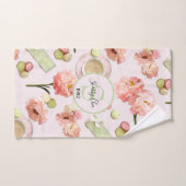 Trendy Shabby Chic Peonies and Macarons Set Bad Handdoek (Handdoek)