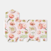 Trendy Shabby Chic Peonies and Macarons Set Bedankdoosjes (Uitgevouwen)