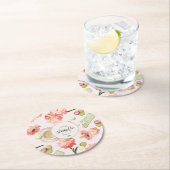 Trendy Shabby Chic Peonies and Macarons Set Ronde Kartonnen Onderzetter (Insitu)
