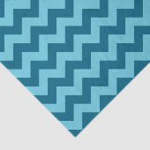 Trendy Shades of Blue Chevron Pattern Tissuepapier (Detail)