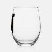 Trendy Shadow Monogram Bruiloft Gepersonaliseerd S Wijnglas Zonder Voet (Links)