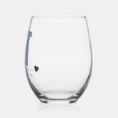 Trendy Shadow Monogram Bruiloft Gepersonaliseerd S Wijnglas Zonder Voet (Links)