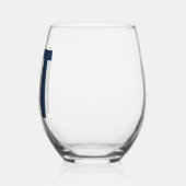 Trendy Shadow Monogram Bruiloft Gepersonaliseerd S Wijnglas Zonder Voet (Links)