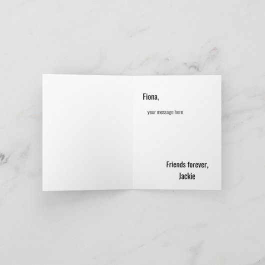 Trendy Shadow Monogram Wedding Party Proposal Kaar (Binnen)