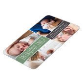 Trendy Shale Green introduceert babyjongetfoto's Magneet (Linkerzijde)