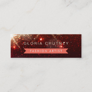 Trendy Shiny Glamor Glitter - Minimale Compact Mini Visitekaartje