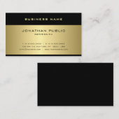 Trendy Shiny Gold look Modern elegant eenvoudig Visitekaartje (Voorkant / Achterkant)