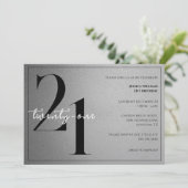Trendy Shiny Modern Unisex 21st Birthday Kaart (Staand voorkant)