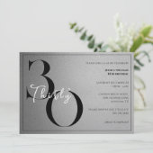 Trendy Shiny Modern Unisex 30th Birthday Kaart (Staand voorkant)