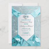 Trendy sieraden turquoise glinstert verfijnd kaart (Achterkant)