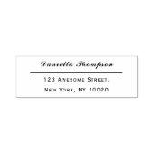 Trendy Signature Script Name Text Return Address Zelfinktende Stempel (Design)