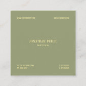 Trendy Silk Finish Premium Modern Elegant Top Vierkante Visitekaartje (Achterkant)